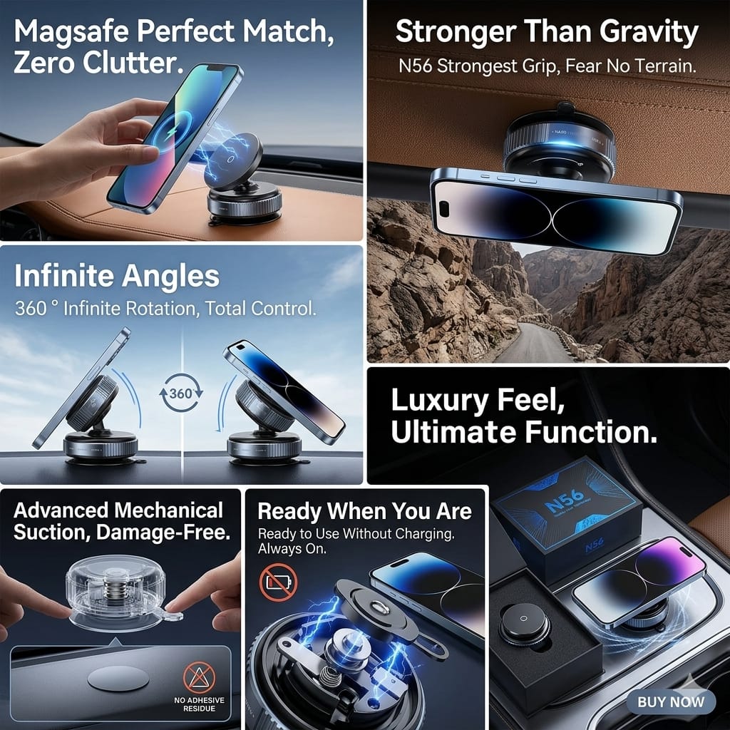 Vacuum Car Mobile Holder